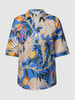 Christian Berg Woman Bluse mit Allover-Muster Royalblau