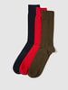 HUGO CLASSIFICATION Socken mit Label-Detail im 3er-Pack Modell 'UNI COLORS' Rot