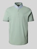 Christian Berg Men Regular fit poloshirt met opstaande kraag Olijfgroen