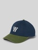 Wood Wood Basecap mit Label-Stitching Marine
