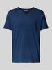 Blend T-shirt met serafinohals Marineblauw