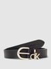 CK Calvin Klein Ledergürtel mit Label-Applikation Modell 'FRAME CHARM BUCKLE' Schwarz