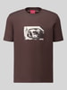 HUGO Regular Fit T-Shirt aus reiner Baumwolle Modell 'Dirom' Schoko