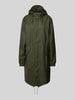 RAINS Regenmantel mit seitlichen Pattentaschen Modell 'Fishtail' Khaki