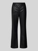 OPUS PANTS Loose Fit Pants in Leder-Optik Modell 'Luane' Black