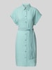 Marc O'Polo Getailleerde vrijetijdsjurk van puur linnen Mintgroen