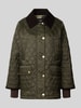 Barbour Regular Fit Steppjacke mit Samtkragen Modell 'BEADNELL' Oliv