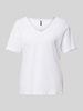 Pieces T-Shirt aus Baumwolle Modell 'Ria' Weiss