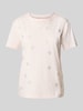Guess Activewear T-shirt met geribde ronde hals, model 'CHRYSANTA' Roze