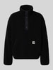 Carhartt Work In Progress Fleecepullover met opstaande kraag en kangoeroezak, model 'ELLIOT' Zwart
