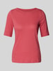Tom Tailor Slim Fit T-Shirt mit U-Boot-Ausschnitt Pink