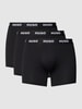 HUGO Boxershort met elastische band met logo in een set van 3 stuks Zwart