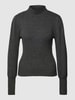 Only Gebreide pullover met opstaande kraag, model 'KATIA' Antraciet gemêleerd