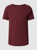 REVIEW T-Shirt mit Rundhalsausschnitt Bordeaux Rot