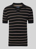 Christian Berg Men Poloshirt mit V-Ausschnitt Black