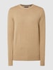 Christian Berg Men Pullover van merinowolmix Middenbruin gemêleerd