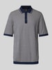 Cinque Regular fit poloshirt met structuurmotief, model 'FLAVIN' Marineblauw