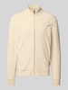 BOSS Sweatjacke mit Strukturmuster Modell 'Siza' Offwhite