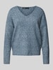 Only Pullover mit V-Ausschnitt Modell 'RICA' Marine