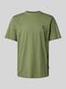 Blend T-Shirt mit geripptem Rundhalsausschnitt Modell 'JENS' Oliv