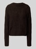 JOOP! Sweter z dzianiny z dodatkiem wełny z alpaki i okrągłym dekoltem Czekoladowy
