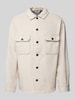 Jack & Jones Slim Fit Hemdjacke mit Kentkragen Modell 'BRADLEY' Offwhite