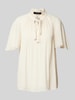 Lauren Ralph Lauren Blouseshirt met plissévouwen, model 'ADAR' Offwhite