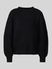 Tom Tailor Loose Fit Strickpullover mit Paillettenbesatz Black