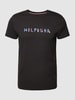 Tommy Hilfiger T-shirt met labelprint Zwart