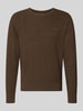 GANT Regular Fit Pullover aus Baumwoll-Woll-Mix Dunkelbraun