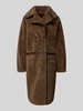 OAKWOOD Fleecemantel mit Reverskragen Modell 'TILDA' Mittelbraun