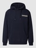 Napapijri Hoodie mit Logo-Print Modell 'QUITO' Marineblau