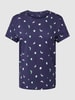 Tom Tailor T-shirt met all-over print Marineblauw