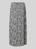 ICHI Spódnica midi z wiskozy z elastycznym pasem model ‘MARRAKECH’ Niebieski