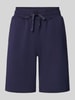 Christian Berg Woman Sweatshorts met elastische band Donkerblauw