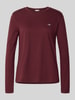 Gant Bluzka z długim rękawem, okrągłym dekoltem i wyhaftowanym logo Bordowy