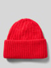 American Vintage Strickmütze mit breitem Bund Modell 'EAST' Rot