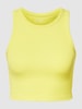 Jake*s Casual Tanktop in riblook Geel