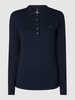 Tommy Hilfiger Poloshirt mit langem Arm Dunkelblau