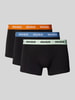 HUGO Trunks mit elastischem Logo-Bund im 3er-Pack Black