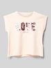 Guess T-Shirt mit Paillettenbesatz Hellrosa