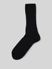 Falke Socken aus Schurwoll-Mix mit Label-Detail Modell 'Nelson' Black