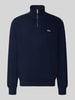 Lacoste Regular Fit Troyer aus reiner Baumwolle Marine