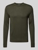 SELECTED HOMME Gebreide pullover met ronde hals, model 'TOWN' Olijfgroen