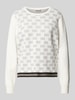 LIU JO SPORT Strickpullover mit Label-Details Weiss