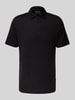 OLYMP Level Five Poloshirt mit kurzer Knopfleiste Black