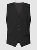 Selected Anzugweste mit Paspeltaschen Modell 'LIAM' Black