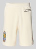 CARLO COLUCCI Sweatshorts mit Label-Print Offwhite