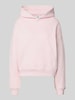 REVIEW Bluza z kapturem z obszyciem z koronki szydełkowej Różowawy