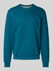 s.Oliver RED LABEL Regular Fit Sweatshirt aus Baumwoll-Mix mit Logo-Detail Petrol